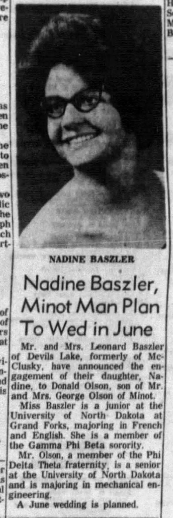 Clipping from The Bismarck Tribune